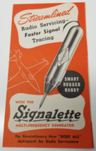 Signalette Multi Frequency Signal Generator Radio Sales Brochure 1950 Cl... - $23.70