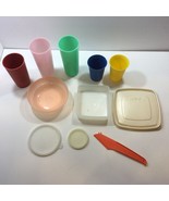 Vintage Tupperware Rubbermaid Food Saver Dishes Containers Cups Boxes Lids - £23.88 GBP