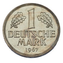 1967-D Deutschland 1 Marke Münze (Bu Zustand) Munich Ungebraucht Km 110 - £29.07 GBP