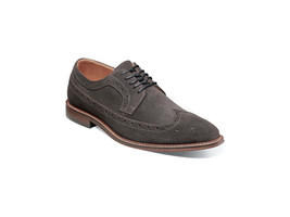 Stacy Adams Marligan Wingtip Oxford Suede Classic Shoes Dark Gray 25616-011 - £91.91 GBP