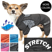 Pet Life &#39;Pawsterity&#39; Quick-Dry w/ 4-Way Stretch Full Body Dog Hooded Tracksuit - £29.95 GBP
