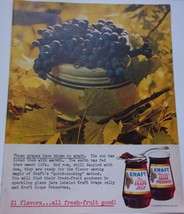 Kraft Pure Concord Grape Jelly  Magazine Print Advertisement 1962 - $56.91 MXN