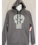 Punisher Hoodie Mens Small Medium Gray NEW Marvel Comics Skull Logo Swea... - £30.05 GBP