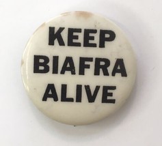 KEEP BIAFRA ALIVE NIGERIA CIVIL 1960s Button PIN Original 1.25&quot; Pinback - £7.96 GBP