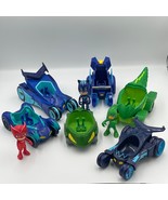 PJ Masks Vehicles &amp; 3 Figures Cat Boy Owlette Gekko - £45.65 GBP