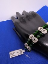 Womens Costume Jewelry Bracelet By Nicole Beaded Stretch Crystal Glass Jewels  - £11.85 GBP