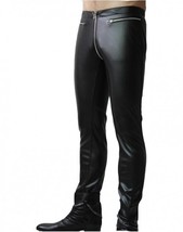 Leather Pants Men&#39;s Jeans Pant Real Biker Trouser Lederhosen Motorcycle Black 16 - £32.95 GBP+