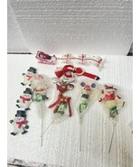 vtg hong kong christmas Decor Snowman Deer Dwarf Mouse Santa Reindeer - $1,847.77 MXN