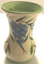 GAIL PITTMAN 2002 Ergon Signed Handpainted Wisteria Grapes Ceramic Pottery Vase - £87.76 GBP