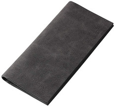 Mens Wallet Slim Foldable Purse Soft Leather, Thin Man Card Holder Purse (Black) - £7.07 GBP
