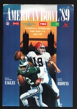 American Bowl NFL Football Game Program 8/6/1989-Wembley Stadium-England-Eagl... - £53.34 GBP