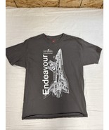 Hanes Short Sleeve Gray Endeavour  Shuttle T-Shirt Large - $15.79