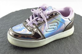 Skechers Toddler Girls 12 Medium Silver Fashion Sneakers Synthetic - £17.40 GBP