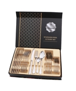 PRODUCT 100% Complete 24 in 1 Table Cutlery Set in Stainless Steel, Silv... - £64.21 GBP