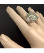 AAA Montezuma Prasiolite/Topaz, Platinum/925 Silver Ring SZ 11 *24.28 CTW* - $150.82 CAD