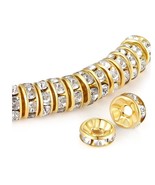 ZHIYUXI 200PCS 6mm Gold Spacer Beads for Jewelry Making Crystal 6mm, C-G... - $242.33 MXN
