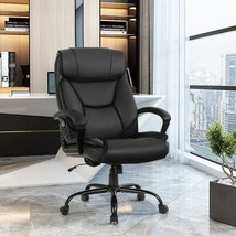 Massage Office Chair Big &amp; Tall 500lb -Black - £225.87 GBP