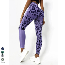 QK 2025 Leopard Seamless Women Sport Yoga Pant Workout Athletic Fitness  Workout - $21.33