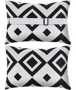 2 Pack Outdoor Lumbar Pillow Chair Head Resting Pillow Black White Chais... - $57.50 CAD