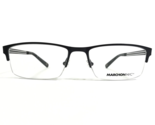 Marchon NYC Eyeglasses Frames IRVING 412 Black Rectangular Half Rim 53-1... - $46.53