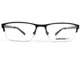 Marchon NYC Eyeglasses Frames IRVING 412 Black Rectangular Half Rim 53-1... - $46.53
