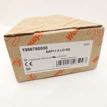 Weidmüller AAP11 6 LO RD Red End Plate 1989780000 - Pack of 20 - New - $50.39