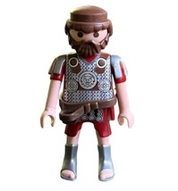 Playmobil Knight Medieval Figure Red With Beard Roman Spartan Replacement Toy - £4.58 GBP