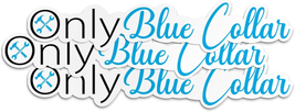 (3PCS) Only Blue Collar Sticker Welder Welding Contructor Lineman Hard Hat Stick - £11.85 GBP