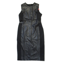 NWT Spanx 20393R Leather-Like Combo Fitted Sheath in Luxe Black Dress L - £73.98 GBP