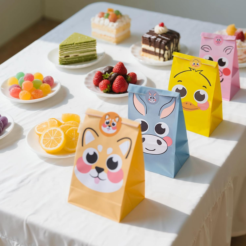 Lovestown 32 Pack Animal Goodie Bags, 4.7X3.1X8.7 Inches Cute Party Favor Bags f Item image 3