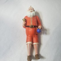 Vintage 1983 Hallmark Old Fashioned Santa Christmas Ornament Jointed Movable - £6.71 GBP