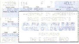 Bruce Springsteen Ticket Stub February 25 1988 Worcester Massachusetts - £19.46 GBP