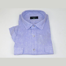 Men's Ciazzo Turkey 100% Linen Breathable Shirt Short Sleeves #Linen 65 Lavender image 6