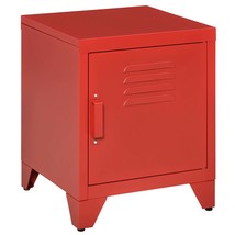 Homcom Industrial End Table Red - $111.99