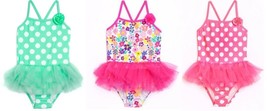 Op Toddler One Piece Swimsuits with TuTu&#39;s 3 Choices Sizes 3T NWT - £9.34 GBP