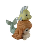 Disney Showcase Precious Moments Ariel The Little Mermaid &amp; Flounder 171094 - $48.37