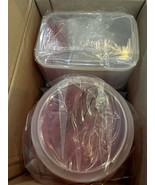 Lock &amp; Lock 8-piece Stack &amp; Go Food Storage Container Set In Cherry Red - $851.59 MXN