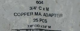 Nibco 9030950 Copper MA Adapter 3/4 Inch C x M 604 Bag of 25 Pieces image 5