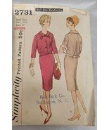 1950s Simplicity Sewing Pattern 2731 Misses Mid Mod Suit Size 16.5 bust 37 - £18.89 GBP
