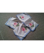 015 Vintage Made in China Hand Stitched Placemats Floral Flowers 18x12 S... - £19.66 GBP