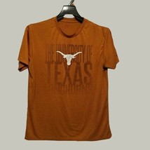 Texas Longhorns Shirt Mens Large Short Sleeve Orange Polyester - £10.34 GBP