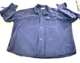 Carhartt Long Sleeve Denim Workwear Shirt 2XL 100% Cotton *SPOTS* - $14.25