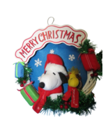 Dandee 2016 Peanuts Woodstock Snoopy Christmas Wreath 15&quot; Diameter New - £15.28 GBP