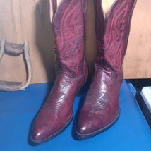 cowboy boots Mens Kassie, bk cherry L emb U sz:12 D   item:p386 - $271.15