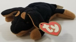 MI) TY Teenie Beanie Babies Doby The Doberman Stuffed Toy - $8.30 CAD