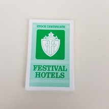 25 Festival Hotels Stock Certifcate Cards -Acquire Board Game 1995 Editi... - £5.52 GBP