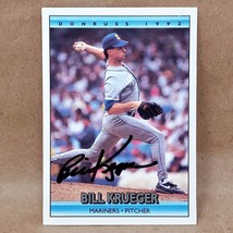 1992 Donruss #672 Bill Krueger SIGNED Card Seattle Mariners Autograph - $2.49