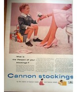 Cannon Stockings Magazine Advertising Print Ad Art 1960s - €5,16 EUR