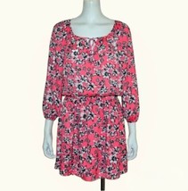 JUICY COUTURE Pink Floral Print Dress sz Small S - £23.66 GBP
