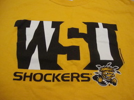 NCAA Wichita State Shockers College University School Student Yellow T Shirt M - £12.38 GBP